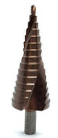 Сверло ступенчатое спиральное коричневое кобальт 4-32 15 ступеней VATZO