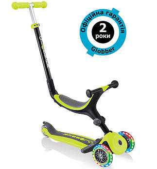 Самокат Globber Go Up Foldable Plus Lights Lime Green (салатовий)