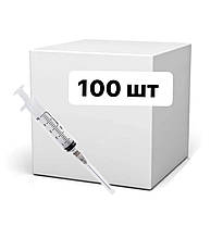 100 шт Шприц медичний 5 мл з голкою Medicare одноразовий стерильний