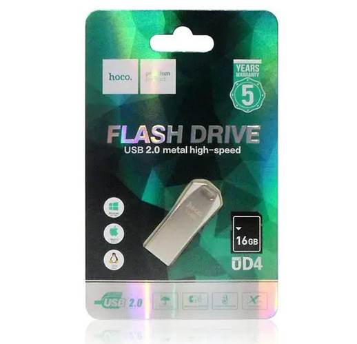 Купить Флеш-драйв (флешка) HOCO UD4 Intelligent high speed 16GB Silver ...