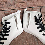 Кеди LOVE MOSHINO білі на шнурках, фото 3