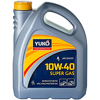 Масло моторное полусинтетическое YUKO SUPER GAS 10w40 API SM/CF 4л 182251