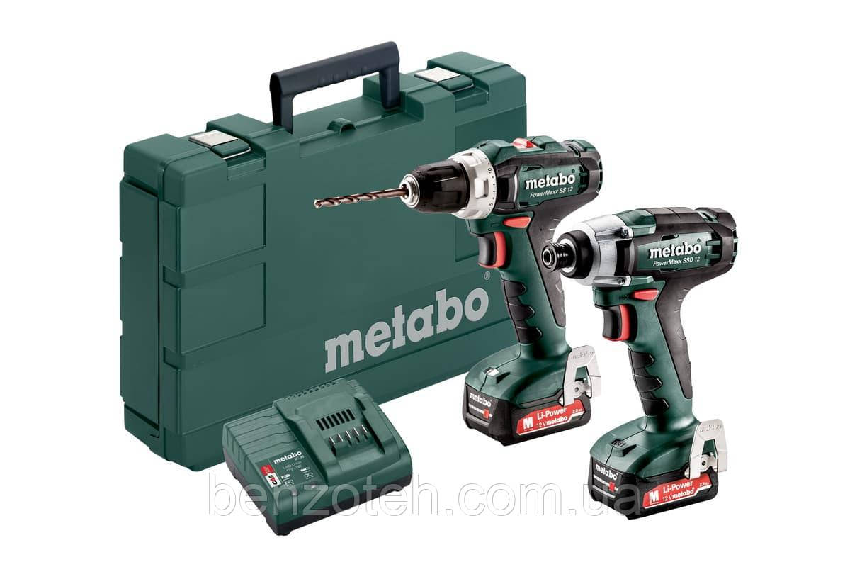 Шуруповерт акумуляторний + гайковерт акумуляторний Metabo Combo Set 2.7.1 (BS12 BL + SSD12 DL)