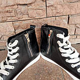 Кеди LOVE MOSHINO чорні на шнурках, фото 2