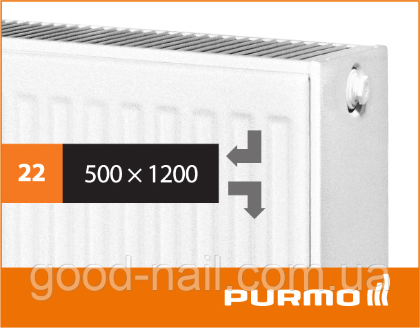 Стальной панельный радиатор PURMO Compact 22 500x 1200 - фото 1 - id-p1608996572