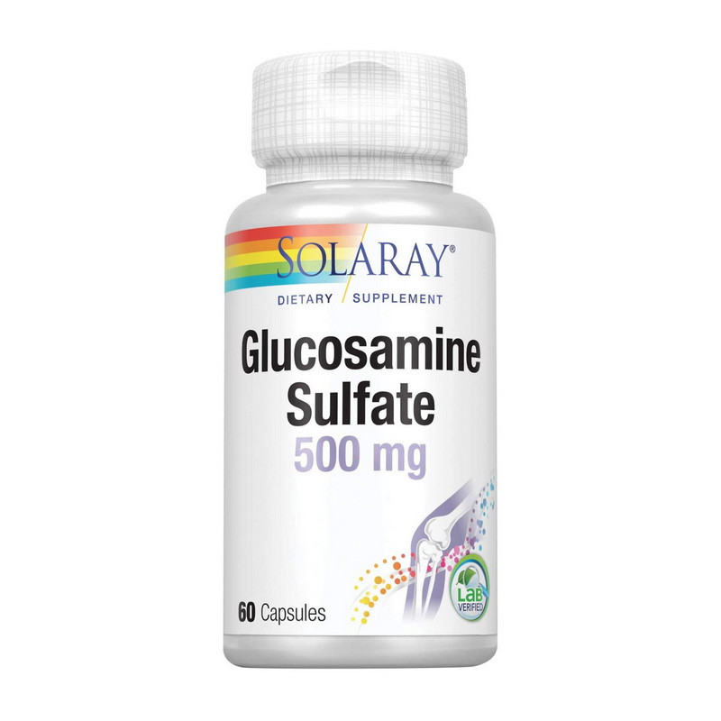 Глюкозамін сульфат Solaray Glucosamine Sulfate 500, 60 капсул
