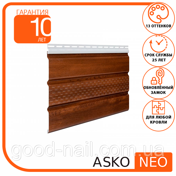 Панель ASKO NEO горіх перфорації 3.5 м, 1.07 м2 - фото 1 - id-p1608741435