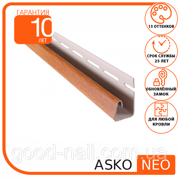 Планка ASKO NEO J світла сосна 3.8 м, фото 1