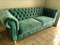 Зеленый велюр для дивана Мебельный велюр Ткань для перетяжки мебели