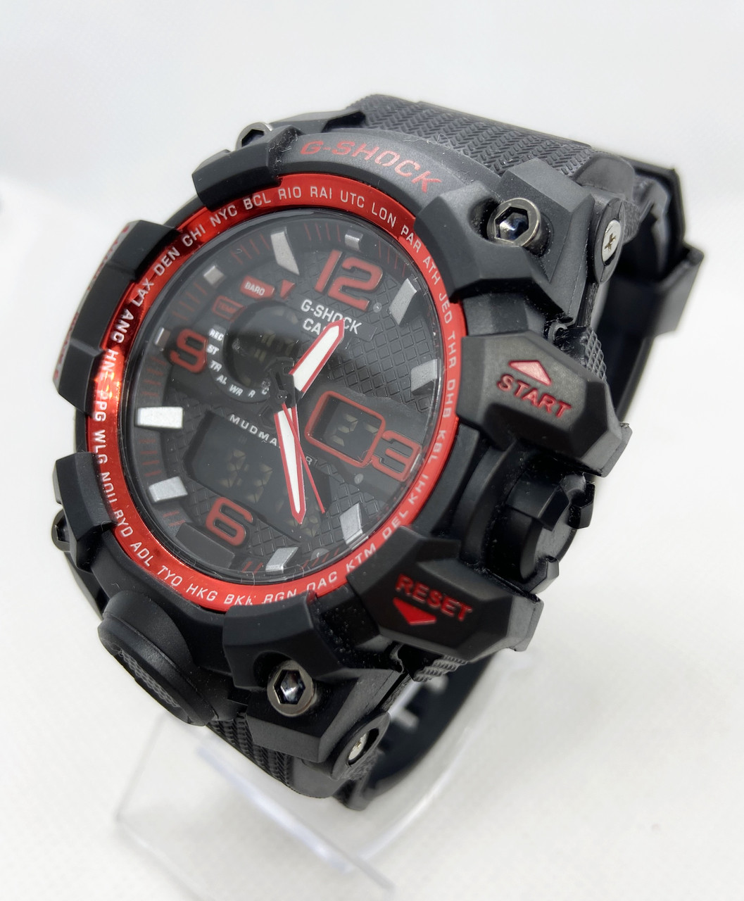 Годинник спортивний водостійкий армійський G-SHOCK Casio (Касіо) Чорний з червоним ( код: IBW845BR )