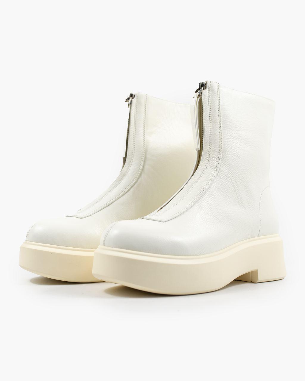 Бежеві черевики жіночі високі The Row Boots Beige. Взуття високої жіночої Зе Роу бежеві, фото 1