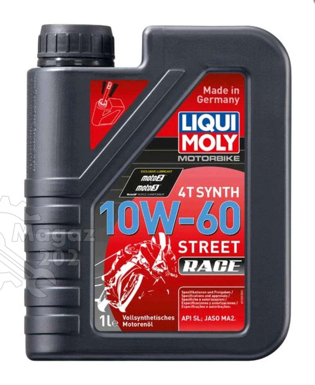 Олія 4T, 1л (синтетика, 10W-60, Motorbike 4T Synth Street Race, для перегонів) LIQUI MOLY #1525