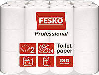 Туалетная бумага 2 слоя 24шт Fesko Professional S белый