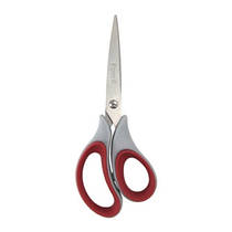 Ножиці 16,5 см., пластикові ручки, гумові вставки "Duoton Soft" Axent сірий+червоний