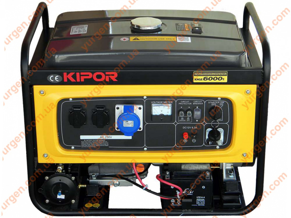 Генератор газовий/бензиновий KIPOR KNGE6000E + олія в подарунок, фото 1
