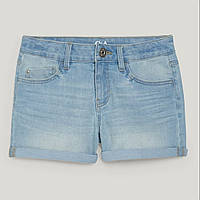 C&A, короткие джинсовые шорты для девочки голубого цвета, р. 146