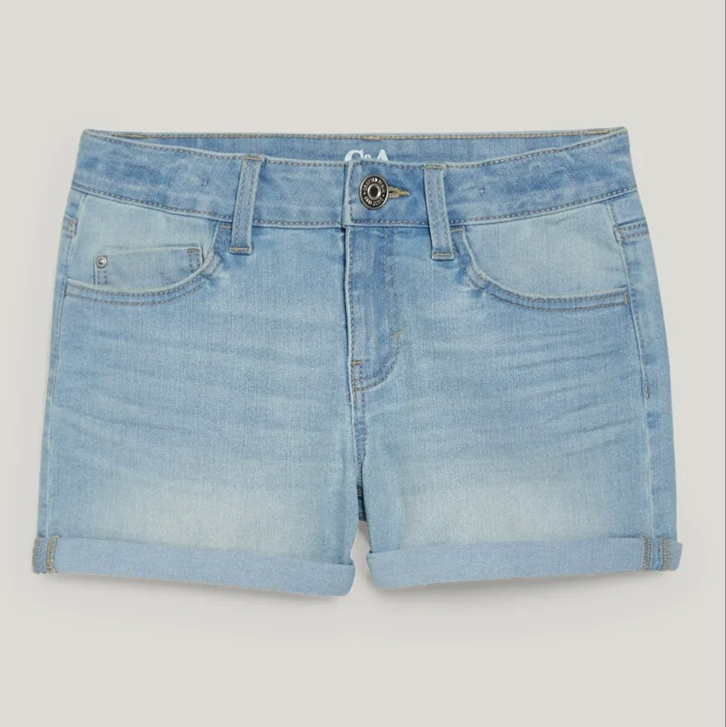 C&A, Короткие Джинсовые Шорты для Девочки Голубого Цвета, Р. 146 ...