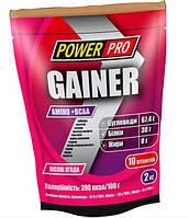 Високовуглеводний гейнер для набору маси Power Pro Gainer 2 кг