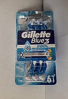 Станок мужской одноразовый Gillette Blue 3 Cool ( Жиллетт блю 3 Кул) 6 шт.