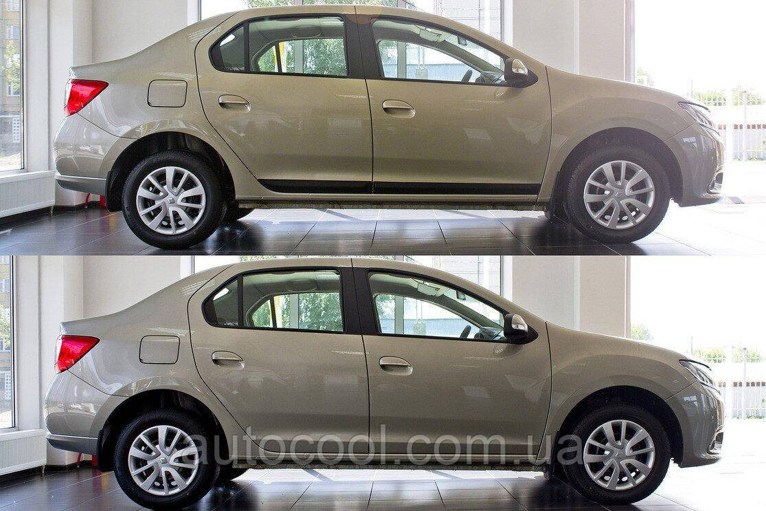 Накладки молдинги на двері Renault Logan 2014+ г.в. Рено Логан