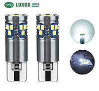 Світлодіодні LED лампи T10 W5W 3030 10SMD Lenz Can-bus Samsung 12-24В (білий)