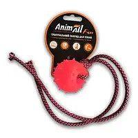 Игрушка AnimAll Fun шар с канатом, коралловая, 8 см