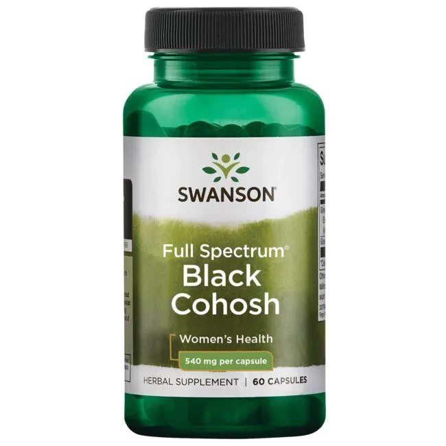 Swanson Black Cohosh Воронець, Циміцифу́га 540 мг, 60 капс