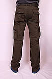 Чоловічі джинси-карго захисного кольору "Iteno".30-38размеры .( є інші кольори ), фото 3