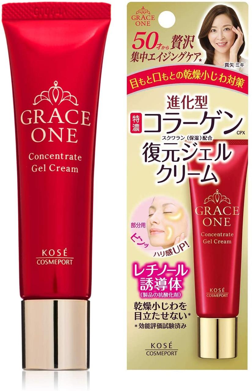 KOSE Cosmeport Grace One інтенсивний відновлюючий антивіковий гель-крем під очі та навколо губ , 30 мл