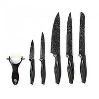 Набор ножей Supretto с керамическим покрытием 6 предметов Черный (5563)