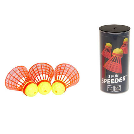 Волани для спідмінтону швидкісного бадмінтону Speedminton® Tube Fun (3 шт.), фото 3