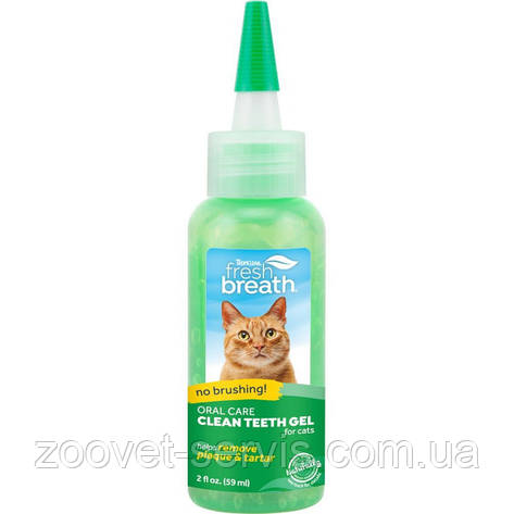 Гель для ухода за полостью рта кошек Свежее дыхание TropiClean (No Brush) 59 млм, фото 2