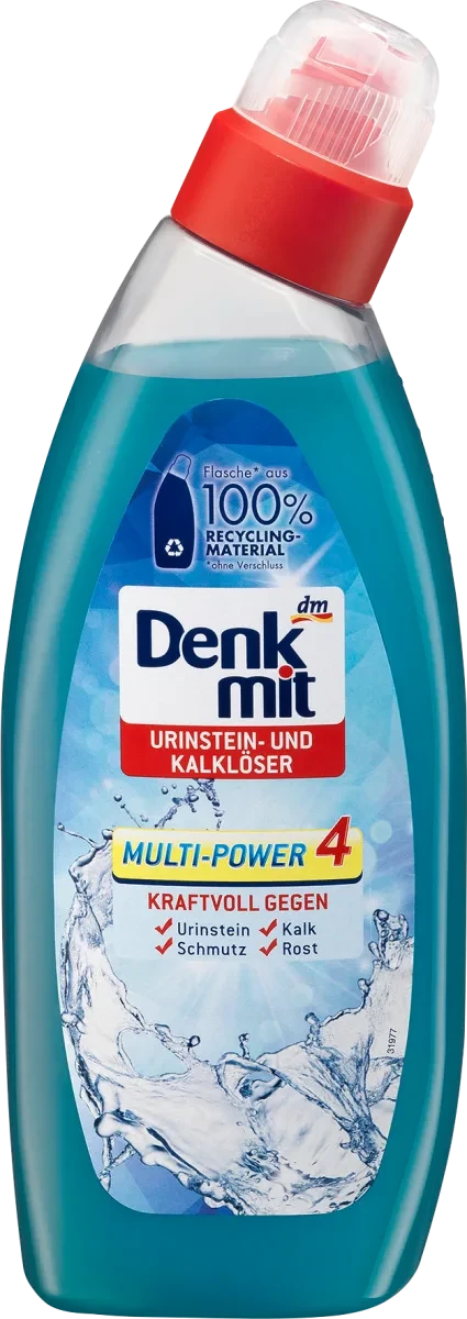 Засіб для чищення унітазів Denkmit WC Urinstein und Kalklöser, 750 ml.