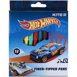 Фломастеры Kite Hot Wheels HW21-047, 12 цветов