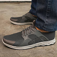 Чоловічі кросівки сітка сірого кольору