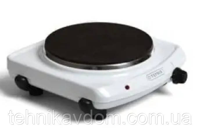 Електроплитка Термія одинарна біла, фото 1