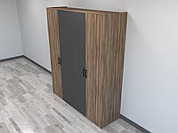Шафа розсувна для одягу 4-х дверна, колір Дуб шамоні/Антрацит, 2380/2018/600 мм.
