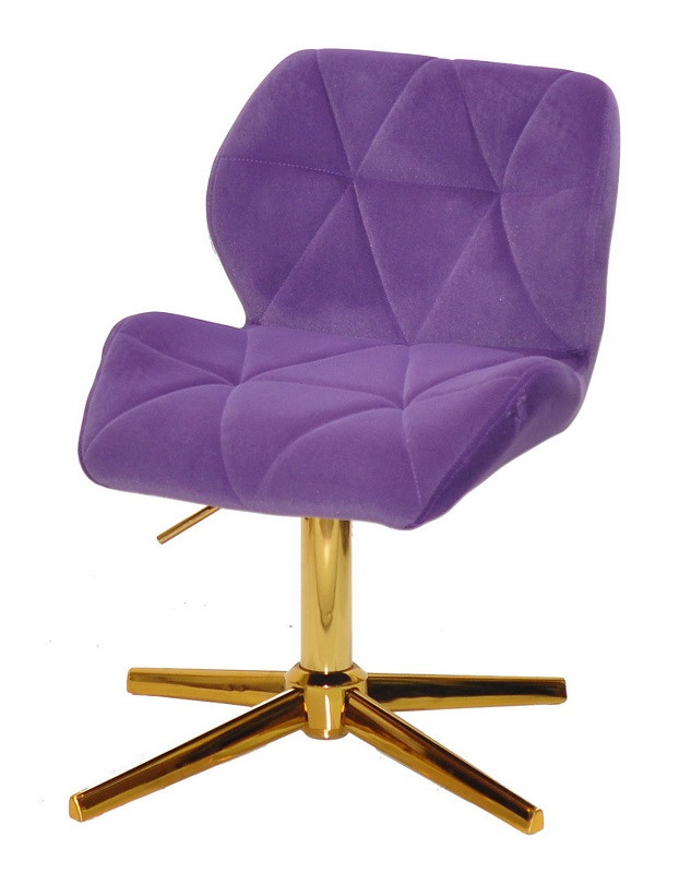 Стілець Set GD-Modern Base пурпуровий 1013 велюр на золотій хрестовині зі стопами, фото 1