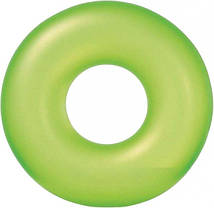 Надувний круг однотонний, неоновий Intex 59262 Зелений