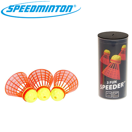 Волани для спідмінтону швидкісного бадмінтону Speedminton® Tube Fun (3 шт.), фото 1
