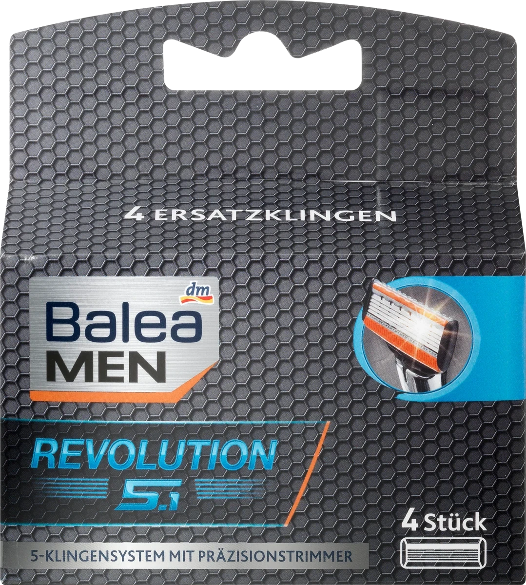 Змінні леза для станка Balea men Ersatzklingen Revolution 5.1, 4 шт