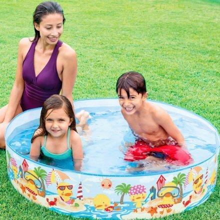 Каркасний басейн Intex 58477 Качиний риф на об'єм 218 л, розмір 122*25 см