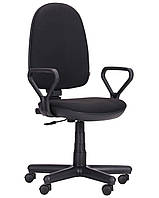 Комп'ютерне офісне крісло Комфорт Нью AMF чорне, крісло для роботи вдома та офісу Комфорт Нью чорне