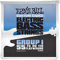 Ernie Ball P02802 Струны для бас гитары Flatwound Group I 55-110