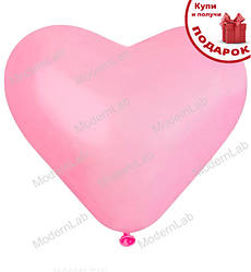Повітряні кулі "Heart pink" Ø 25 см, 10 шт., Італія