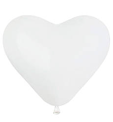 Повітряні кульки "Серце", 5 шт., Італія - 44 см, білі