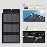 Сонячна батарея, панель з PowerBank для зарядки телефону Allpowers 5V21W на 10 000mAh, фото 3