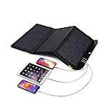 Сонячна батарея, панель з PowerBank для зарядки телефону Allpowers 5V21W на 10 000mAh, фото 4