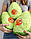 Подушка авокадо іграшка, плюшевий 37 см з коричневою мордочкою, авокадік | мягкие игрушки авокадо, фото 4