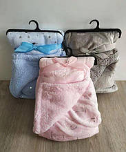 Ковдра Плед подвійна 100*75 см на овчині, плед дитячий подвійній на овчині